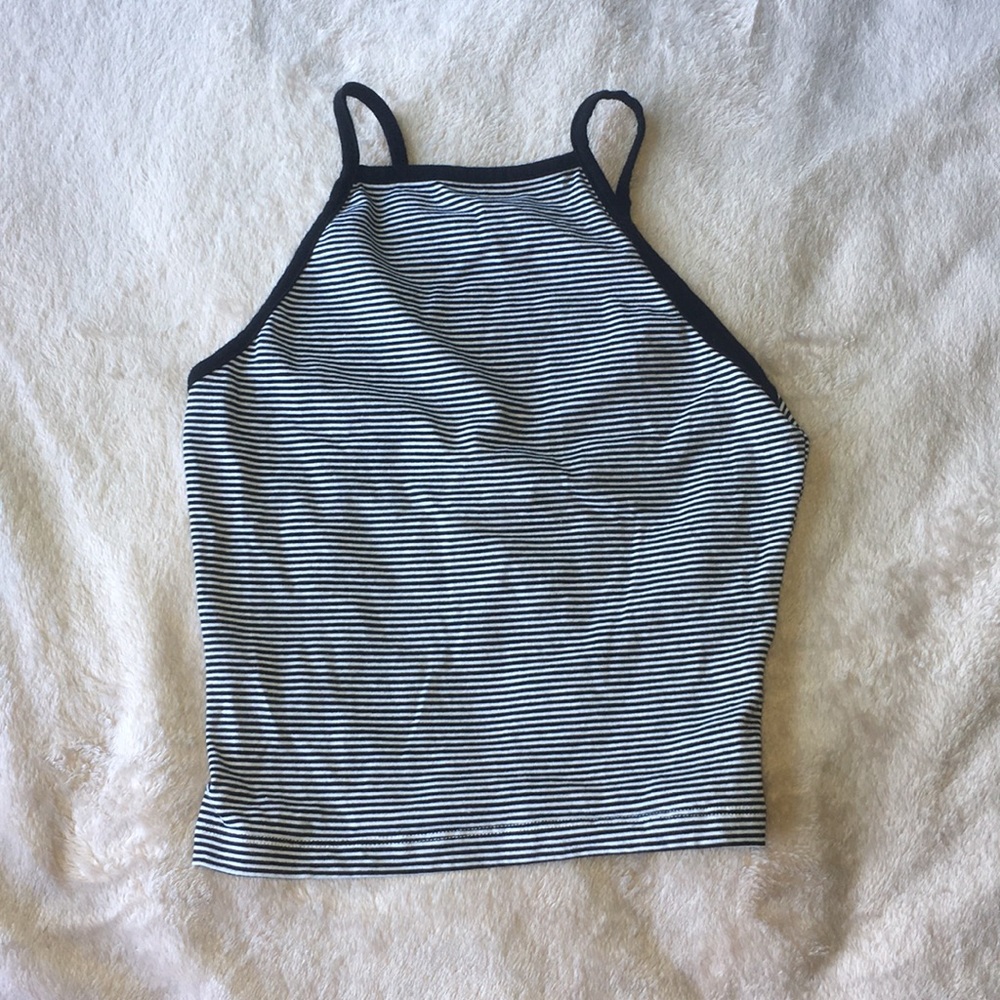 Crop High Neck Tank